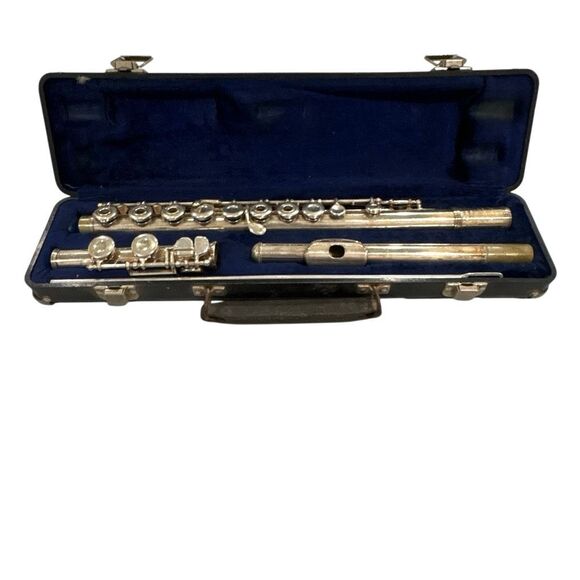 Armstrong 103 Intermediate Open Hole Flute w/ Hard Case Cleaning Rod Vtg READ - Picture 1 of 11
